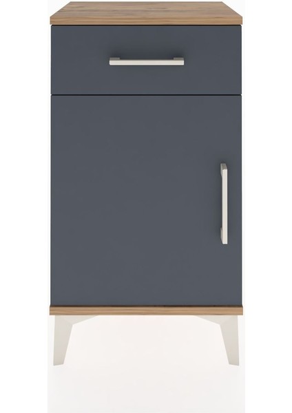 Arges Komodin 2 Raflı Tek Çekmeceli Tek Kapaklı 44X30X80 Çam-Antrasit fiyatları