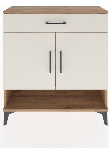 Arges Şifonyer 2 Raflı Tek Çekmeceli 2 Kapaklı 88X30X96 Çam-Aytaşı