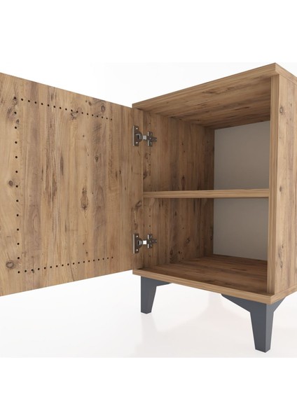 Hyperion Komodin Tek Raflı Tek Kapaklı 44X44X64 Çam-Çam indirimleri