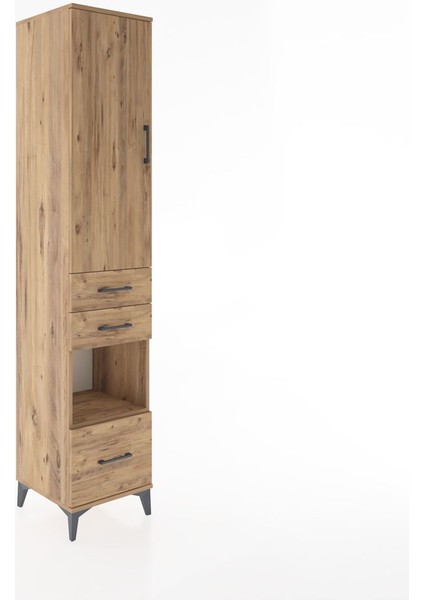 Hyperion Dolap 3 Raflı 3 Çekmeceli Tek Askılı 44X44X221 Çam-Çam fiyatları