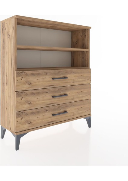 Arges Şifonyer 2 Raflı 3 Çekmeceli 88X30X106 Çam-Çam fiyatları