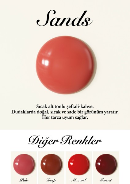 Gaddot - Sands - Nemlendirici Parlak Şeftali Ruj - Tek Sürüşte Yoğun Renk fiyatları