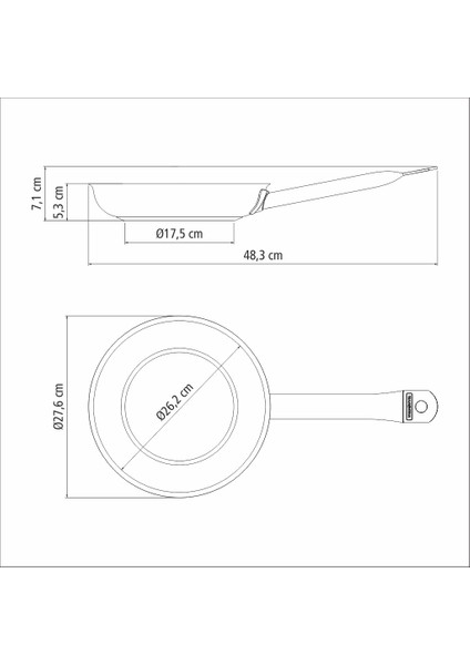 Professional 26CM Seramik Yüzeyli Tava