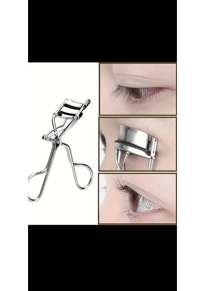 Metal Kirpik Kıvırıcı- Silikon Saplı Kirpik Kıvırma Aleti - Kırmadan Kıvırır