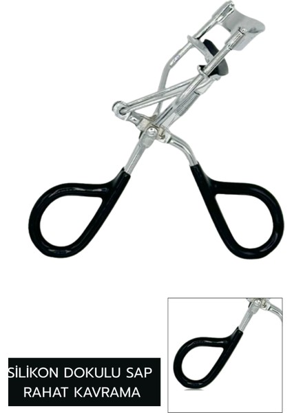 Metal Kirpik Kıvırıcı- Silikon Saplı Kirpik Kıvırma Aleti - Kırmadan Kıvırır fırsatları