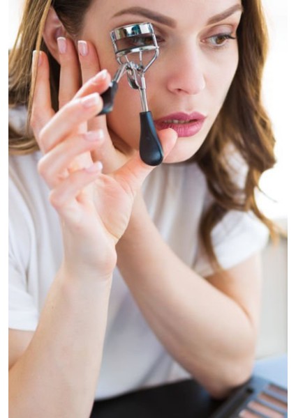 Metal Kirpik Kıvırıcı- Silikon Saplı Kirpik Kıvırma Aleti - Kırmadan Kıvırır