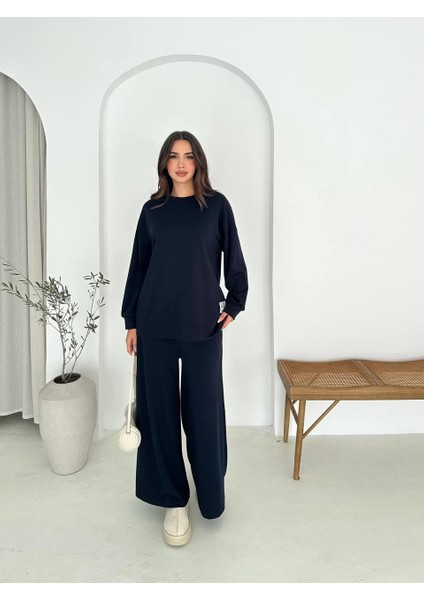 Modal Kumaş Geniş Paça Oversize Takım