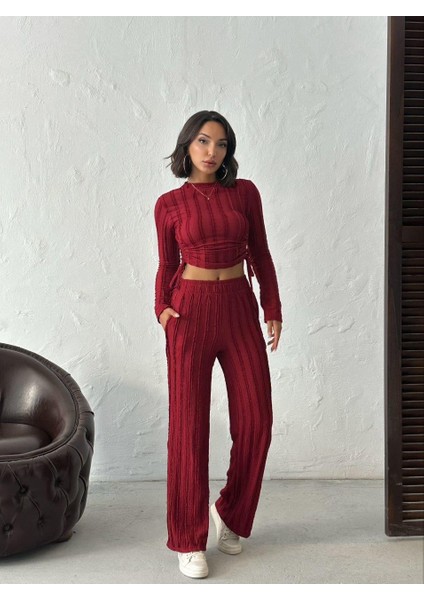 Dikiş Detaylı Fitilli Kumaş Ikili Takım