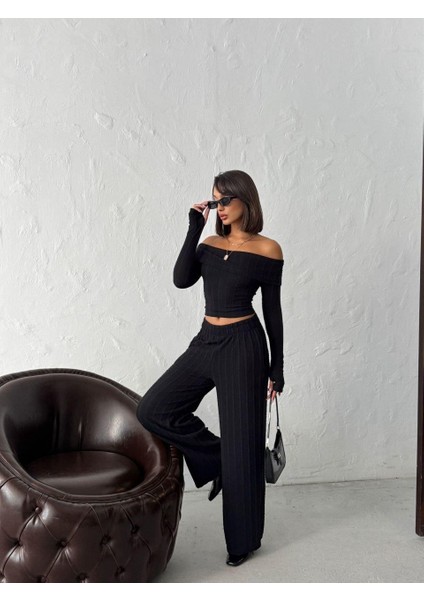 Fitilli Madonna Yaka Parmak Geçmeli Ikili Takım