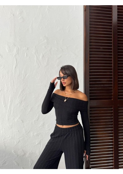 Fitilli Madonna Yaka Parmak Geçmeli Ikili Takım modelleri