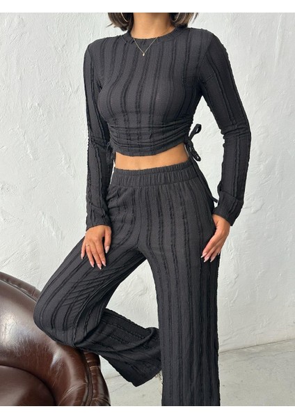 Dikiş Detaylı Fitilli Kumaş Ikili Takım modelleri