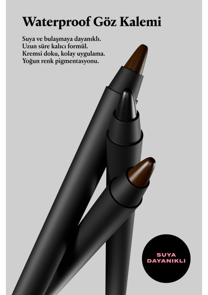 - Thicker - Suya Dayanıklı Waterproof Siyah Göz Kalemi - Gün Boyu Kalıcılık modelleri