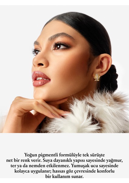 - Thicker - Suya Dayanıklı Waterproof Siyah Göz Kalemi - Gün Boyu Kalıcılık