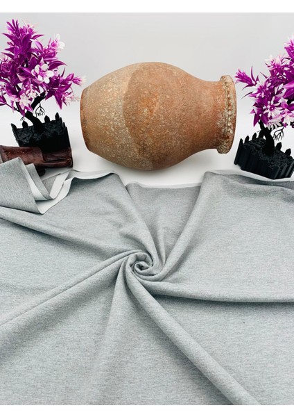 Premium Gri Melanj Iki Iplik Kumaş – Günlük & Spor Kıyafetler Için Ideal indirimleri