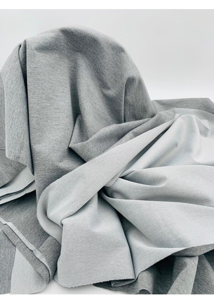 Premium Gri Melanj Iki Iplik Kumaş – Günlük & Spor Kıyafetler Için Ideal