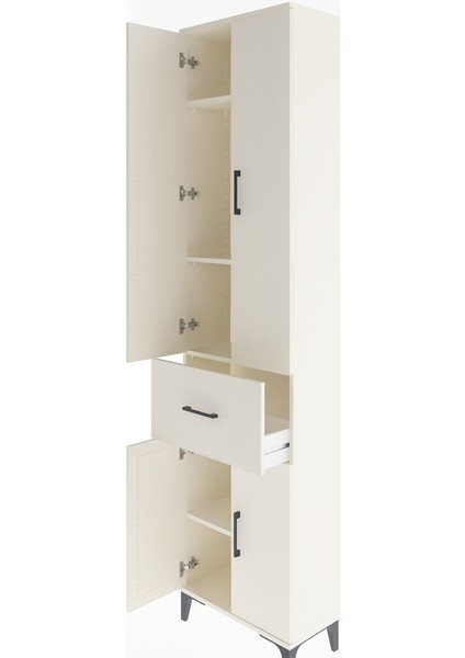 Arges Dolap 4 Raflı Tek Çekmeceli 4 Kapaklı 60X30X243 Aytaşı-Aytaşı fırsatları