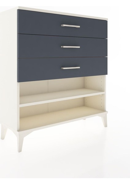 Arges Şifonyer Tek Raflı 3 Çekmeceli 88X30X96 Aytaşı-Antrasit fiyatları