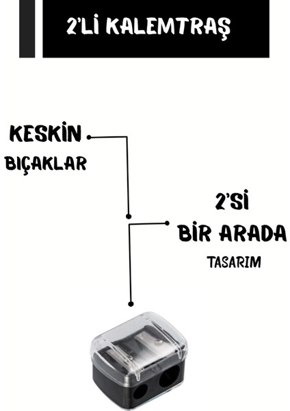 Çift Girişli Kozmetik Kalemtraş, Göz, Dudak, Kaş ve Eyeliner Kalemleri Için fiyatları