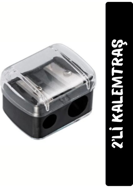 Çift Girişli Kozmetik Kalemtraş, Göz, Dudak, Kaş ve Eyeliner Kalemleri Için fırsatları