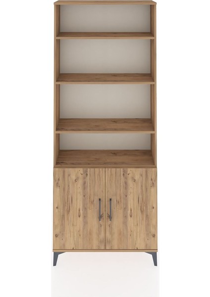 Arges Dolap 5 Raflı 2 Kapaklı 88X30X221 Çam-Çam