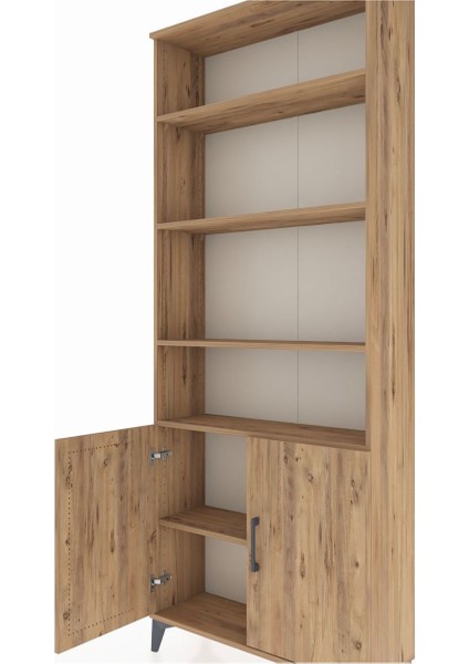 Arges Dolap 5 Raflı 2 Kapaklı 88X30X221 Çam-Çam indirimleri