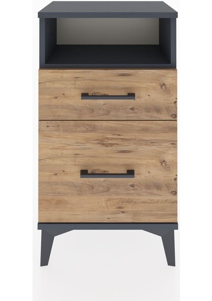 Arges Komodin 3 Çekmeceli 44X30X80 Antrasit-Çam fiyatları