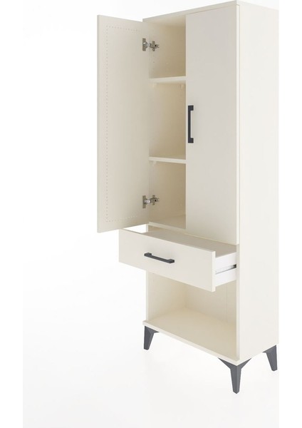 Arges Dolap 3 Raflı Tek Çekmeceli 2 Kapaklı 60X30X163 Aytaşı-Aytaşı fırsatları