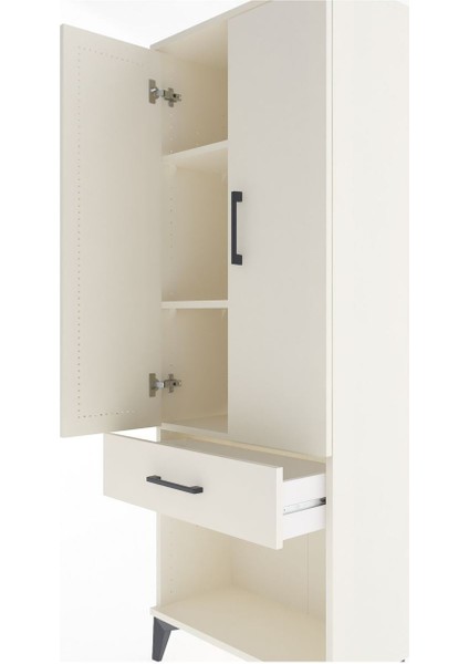 Arges Dolap 3 Raflı Tek Çekmeceli 2 Kapaklı 60X30X163 Aytaşı-Aytaşı indirimleri