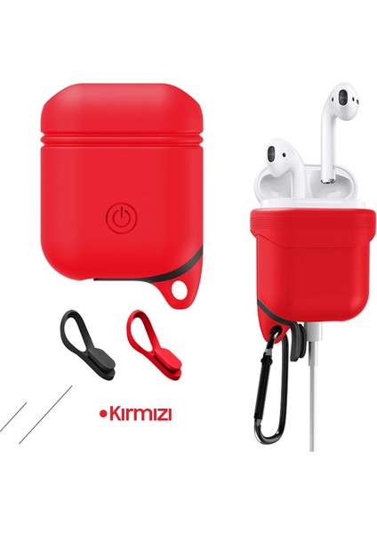 Ally Apple Airpods Için Premium Silikon Kılıf ANAHTARLIKLI-(1903) fırsatları