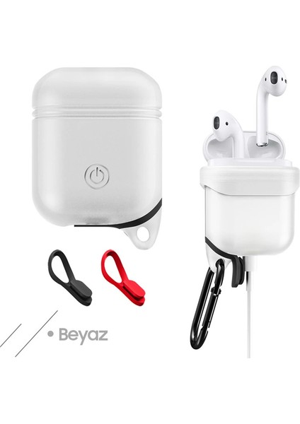 Ally Apple Airpods Için Premium Silikon Kılıf ANAHTARLIKLI-(1903) indirimleri