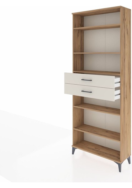 Arges Dolap 5 Raflı 2 Çekmeceli 88X30X221 Çam-Aytaşı fırsatları
