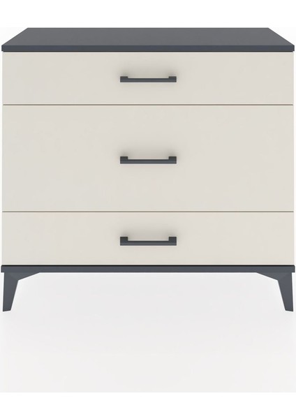 Arges Şifonyer 3 Çekmeceli 88X30X80 Antrasit-Aytaşı