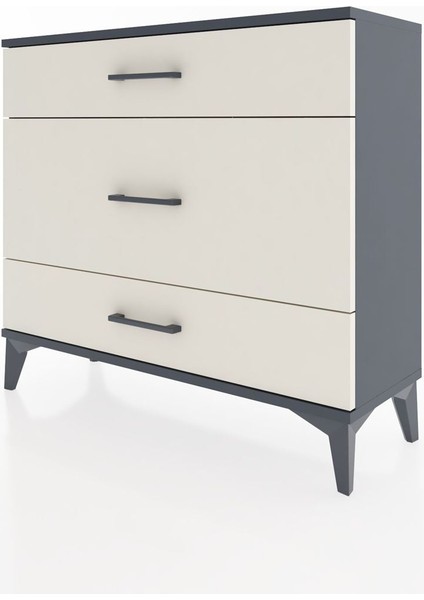 Arges Şifonyer 3 Çekmeceli 88X30X80 Antrasit-Aytaşı modelleri