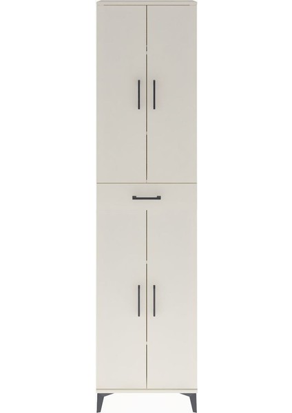 Arges Dolap 5 Raflı Tek Çekmeceli 4 Kapaklı 60X30X243 Aytaşı-Aytaşı
