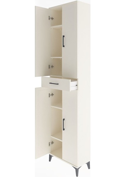 Arges Dolap 5 Raflı Tek Çekmeceli 4 Kapaklı 60X30X243 Aytaşı-Aytaşı fırsatları