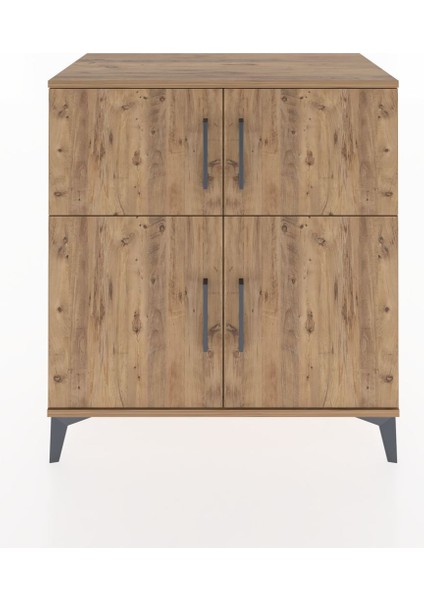 Hyperion Şifonyer Tek Raflı 4 Kapaklı 88X44X96 Çam-Çam