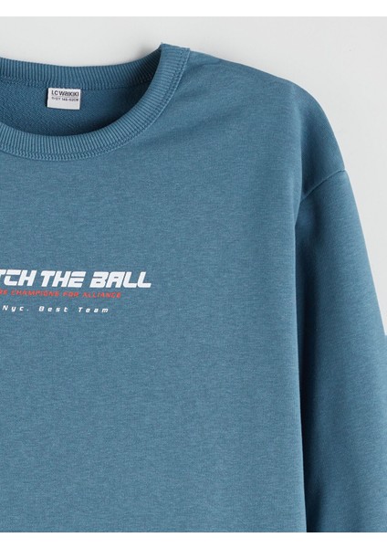 Yeni Sezon Bisiklet Yaka Erkek Çocuk Sweatshirt 2'li modelleri