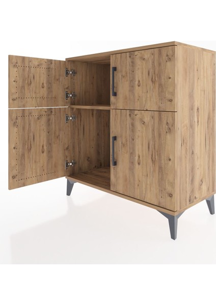 Hyperion Şifonyer Tek Raflı 4 Kapaklı 88X44X96 Çam-Çam fırsatları