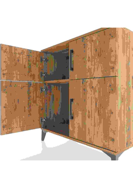 Hyperion Şifonyer Tek Raflı 4 Kapaklı 88X44X96 Çam-Çam indirimleri