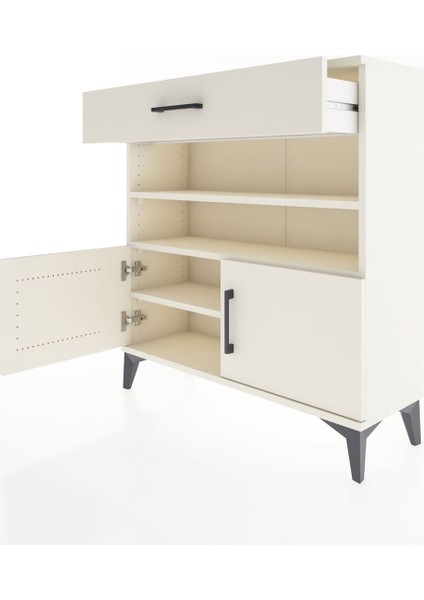 Arges Şifonyer 3 Raflı Tek Çekmeceli 2 Kapaklı 88X30X96 Aytaşı-Aytaşı fırsatları