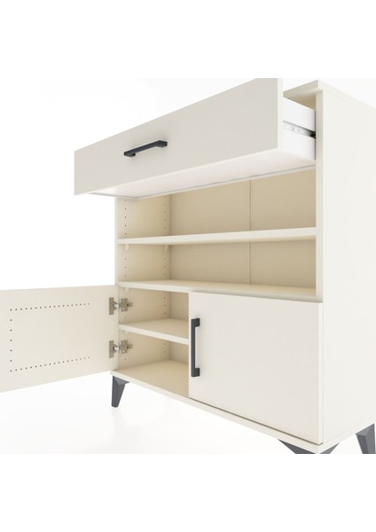 Arges Şifonyer 3 Raflı Tek Çekmeceli 2 Kapaklı 88X30X96 Aytaşı-Aytaşı indirimleri
