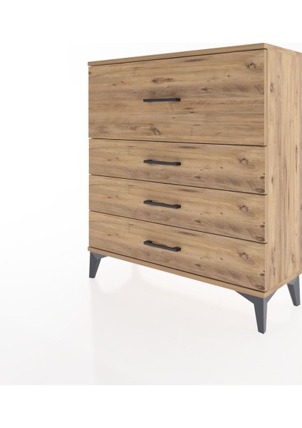 Arges Şifonyer 4 Çekmeceli 88X30X96 Çam-Çam modelleri