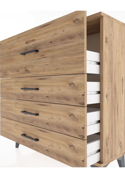 Arges Şifonyer 4 Çekmeceli 88X30X96 Çam-Çam indirimleri