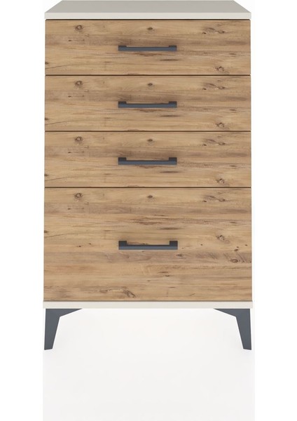Arges Komodin 4 Çekmeceli 60X30X96 Aytaşı-Çam