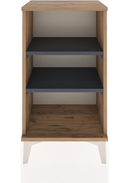 Arges Komodin Tek Raflı Tek Çekmeceli 44X30X80 Çam-Antrasit fiyatları