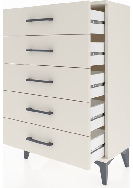 Arges Komodin 5 Çekmeceli 60X30X96 Aytaşı-Aytaşı fırsatları