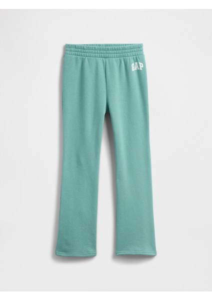 Kız Çocuk Yeşil Relaxed Gap Logo Bootcut Eşofman Altı