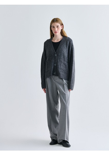 Yeni Sezon V Yaka Oversize Kadın Triko Hırka fiyatları