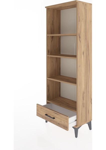 Arges Dolap 4 Raflı Tek Çekmeceli 60X30X163 Çam-Çam fırsatları