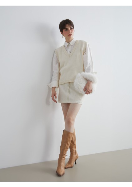 Yeni Sezon V Yaka Kadın Triko Süveter fiyatları